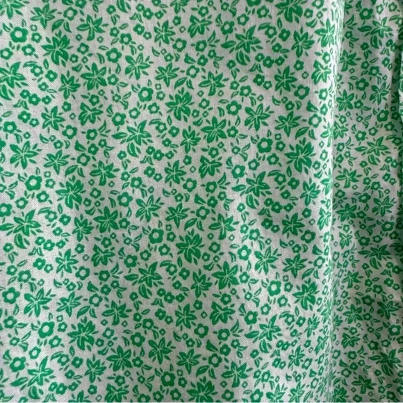 J.Crew Factory Button Up Blouse Cotton Ditsy Floral Career Office Casual S - Picture 4 of 6
